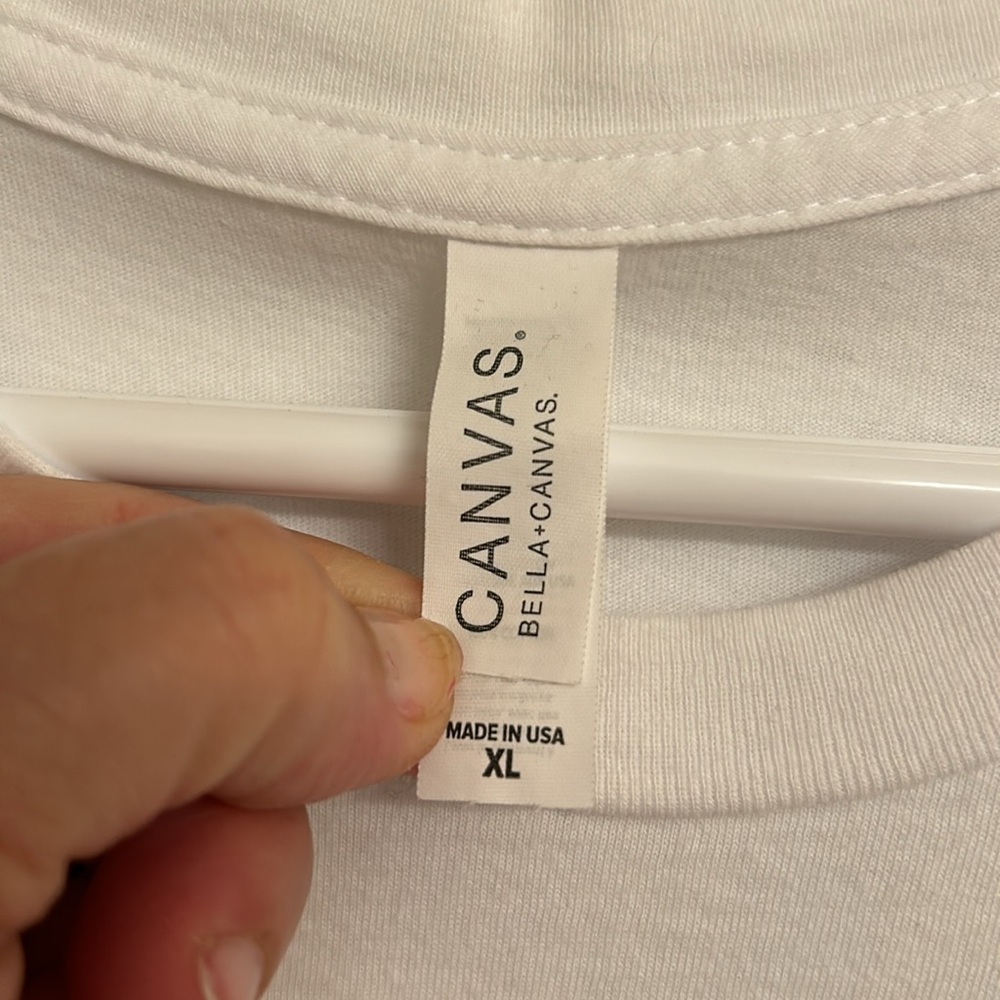 Bella + Canvas White Cherishburg Short Sleeve Cotton T-shirt Unisex XL - Picture 5 of 6